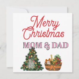 MOM & DAD Merry Christmas   Karte