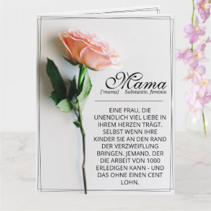 Mom – Einfach unersetzlich   Klassische Karte - Ro