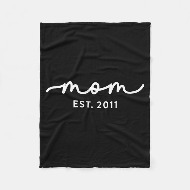 Mom Est 2011 Mom D Mother’s Day Ized  Fleecedecke (Vorderseite)