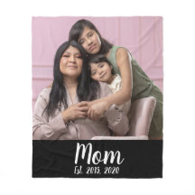 Mom Established Black Modern Script Photo