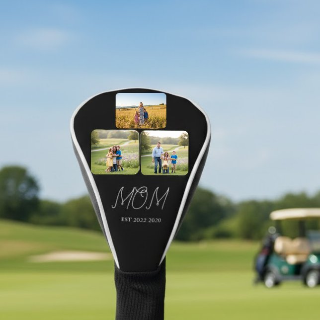 Mom Established Black Script 3 Photo   Golf Headcover (Von Creator hochgeladen)