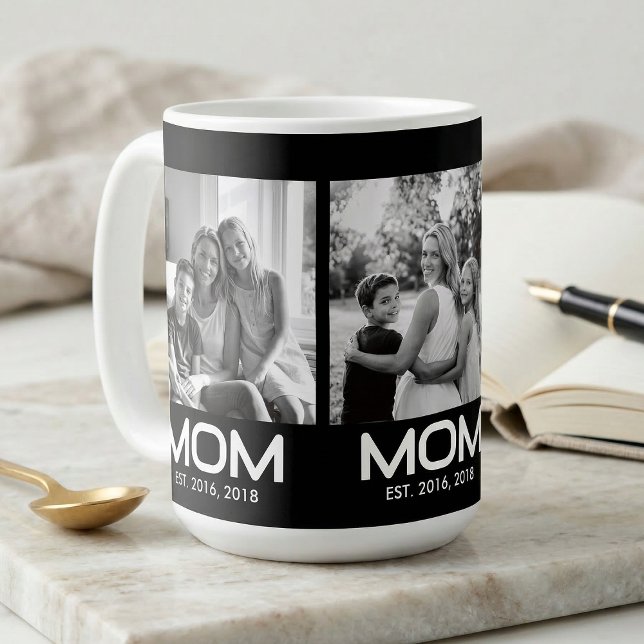 Mom Established Bold Black 3 Photo  Kaffeetasse (Von Creator hochgeladen)
