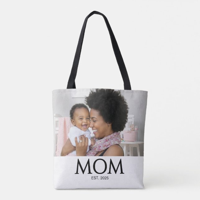 Mom Established Classic Caps White Photo Tasche (Rückseite)