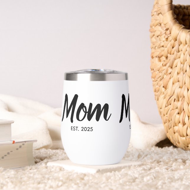  Mom Established  Date Black Script Custom (Wohnzimmer (gedreht))