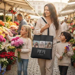 Mom Established Graceful Script Black 3 Photo Tasche