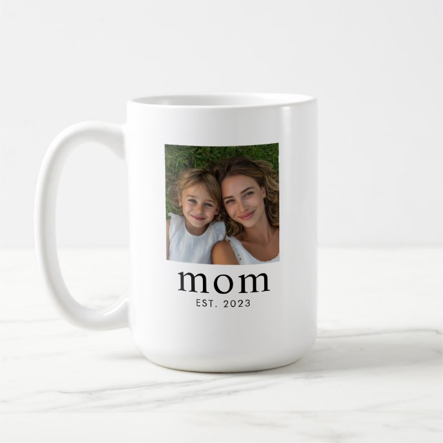 Mom Established Modern Black 2 Photo  Kaffeetasse (Links)