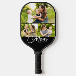 Mom Established Modern Script 3 Photo  Pickleball Schläger