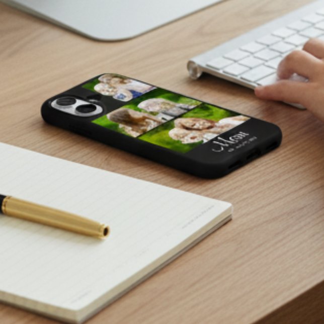 Mom Established Modern Script Black 3 Photo iPhone 16 Hülle (Von Creator hochgeladen)