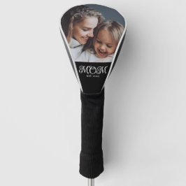 Mom Established Modern Script Photo Golf Headcover