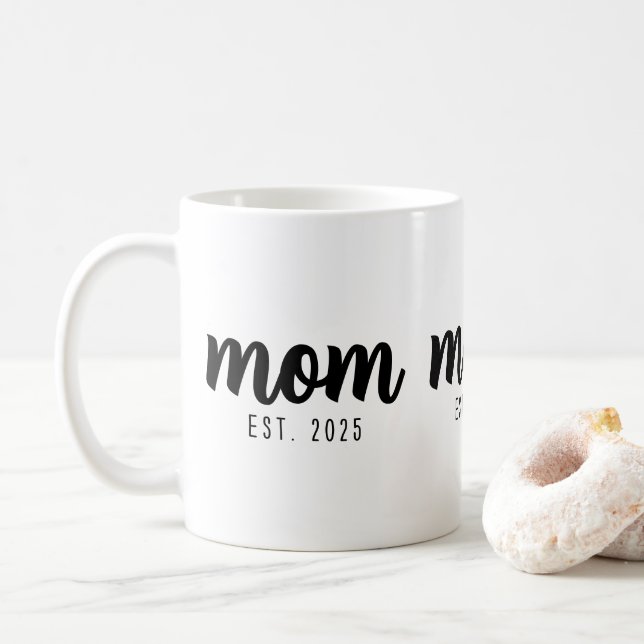 Mom Established New Mom Gift  Kaffeetasse (Mit Donut)