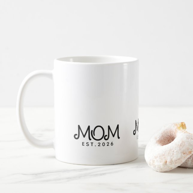Mom Established New Mom Gift Kaffeetasse (Mit Donut)