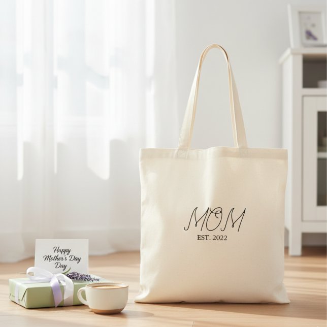 Mom Established New Mom Gift Tote Bag (Créateur téléchargé)