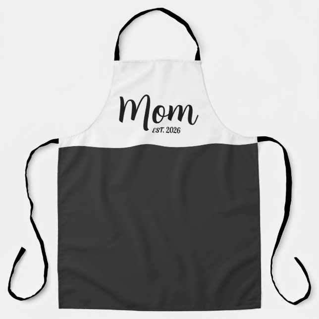 Mom Established New Mother Gift Schürze (Vorderseite)