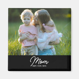 Mom Established Photo Gift Magnet