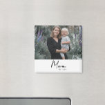 Mom Established Photo Gift Magnet<br><div class="desc">Celebrate the year she officially became a Mom with this stylish and thoughtful magnet. Featuring a modern, clean design, the word "Mom" is boldly displayed with "Est." followed by the customizable year. Your favorite mom photo completes the design in a large format that takes center stage. It's the perfect gift...</div>