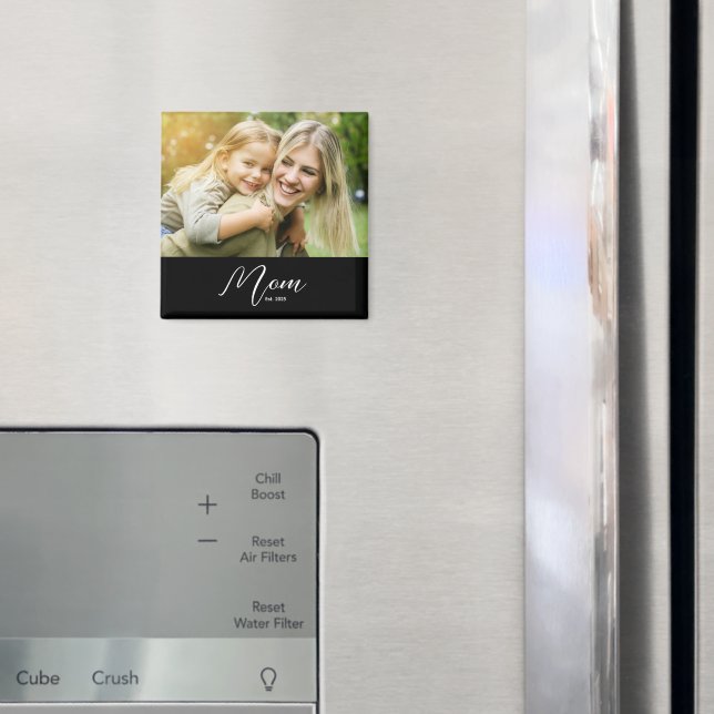 Mom Established Photo Mother's Day Magnet (In Situ (Kühlschrank))