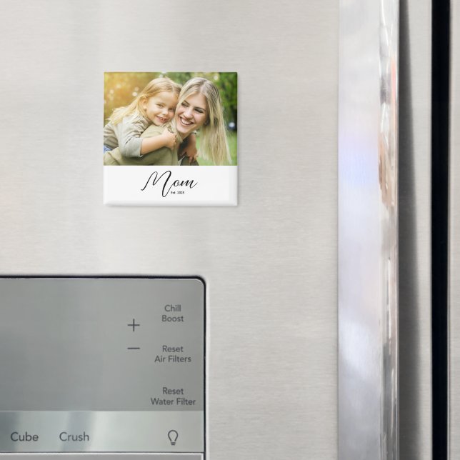 Mom Established Photo Mother's Day Magnet (In Situ (Kühlschrank))