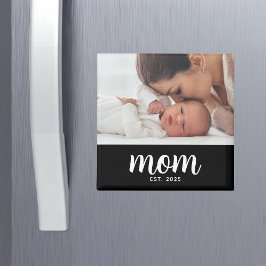 Mom Established Photo Mother's Day Magnet