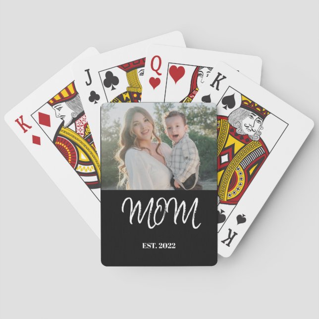 Mom established, Poker Cards with Photo  Spielkarten (Rückseite)
