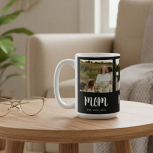 Mom Established Schrift Schwarz 3 Foto Kaffeetasse