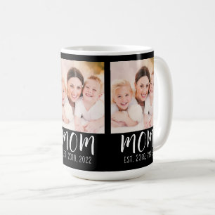 Mom Established Schrift Schwarz 3 Foto Kaffeetasse