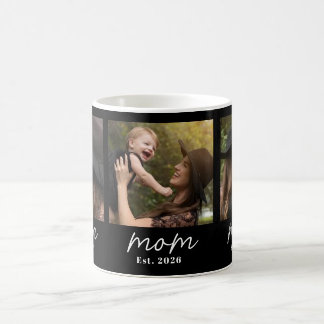 Mom Established Script Black 3 Photo  Kaffeetasse (Mittel)
