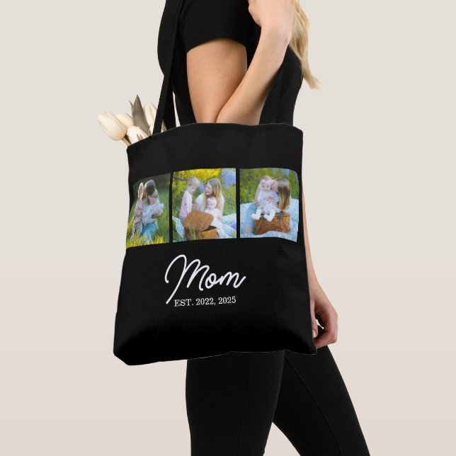 Mom Established Script Black 3 Photo Tasche (Von Nahem)