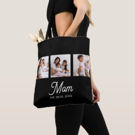 Mom Established Script Black 3 Photo Tasche