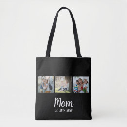 Mom Established Script Black 3 Photo Tasche