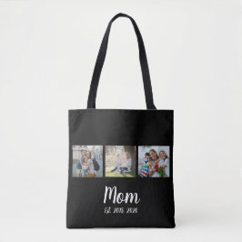Mom Established Script Black 3 Photo Tasche