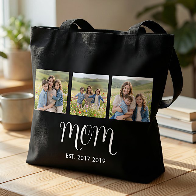 Mom Established Script Black 3 Photo Tasche (Von Creator hochgeladen)