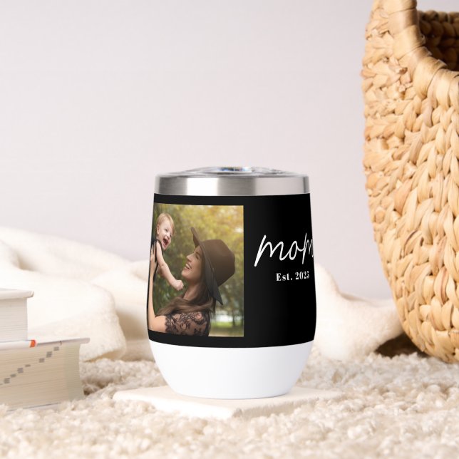 Mom Established Script Black Photo (Salon (pivotée))