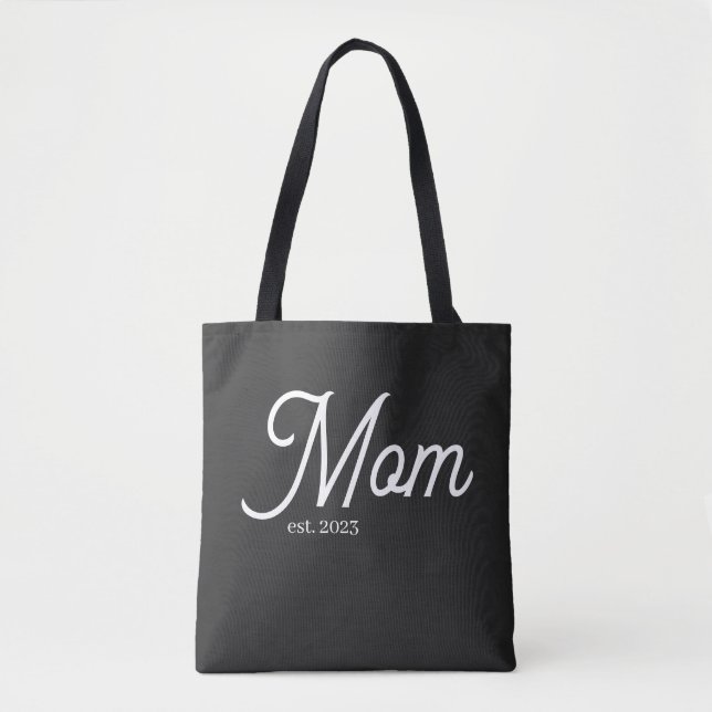 Mom Established White Script Tasche (Vorderseite)