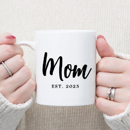 Mom Established Year New Mother Gift Kaffeetasse