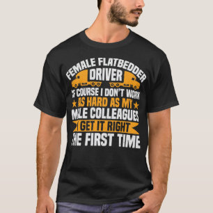 Mom Flatbed Truck Driver Funny Women Flatbedbed Ac T-Shirt