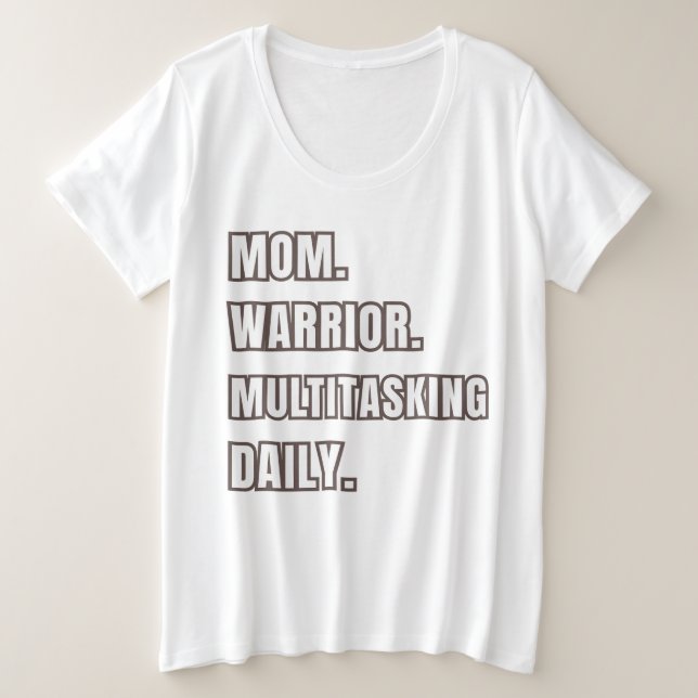 Mom Gift 2026 Mom Warrior Multitasking Daily White (Design devant)
