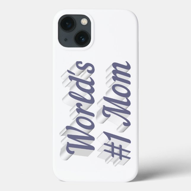 Mom gray text  iPhone case (Rückseite)
