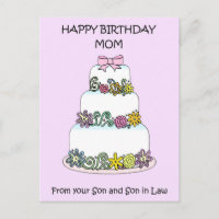 Mom Happy Birthday from Son and Son in Law