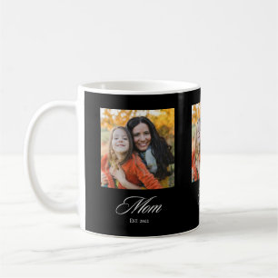 Mom hat elegantes Skript Schwarz 3 Foto Kaffeetasse