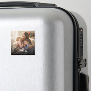 Mom hat elegantes Skriptfoto eingerichtet Magnet