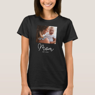 Mom hat Skript Foto erstellt T-Shirt