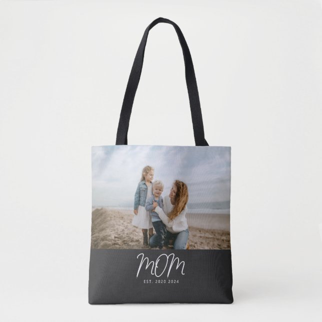 Mom hat Skript Foto erstellt Tasche (Vorderseite)