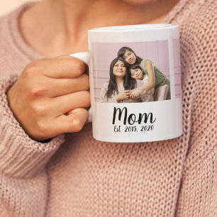 Mom hat Skript Schwarz 3 Foto eingerichtet Kaffeetasse