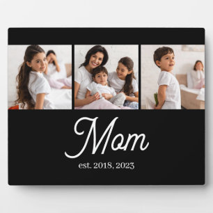 Mom hat Skript Schwarz 3 Foto Fotoplatte
