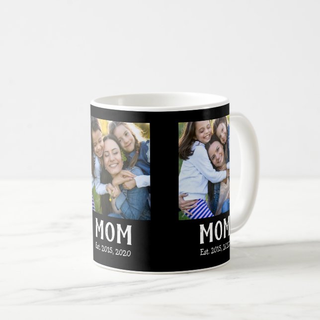 Mom hat Skript Schwarz 3 Foto Kaffeetasse (VorderseiteRechts)