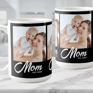 Mom hat Skript Schwarz 3 Foto Kaffeetasse