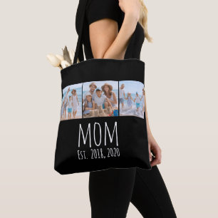 Mom hat Skript Schwarz 3 Foto Tasche