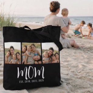 Mom hat Skript Schwarz 3 Foto Tasche