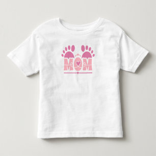 MOM Herz Fußabdruck Kleinkind T-shirt