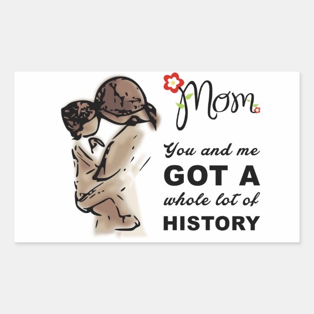 MOM HISTORY 2 RECHTECKIGER AUFKLEBER (Vorderseite)